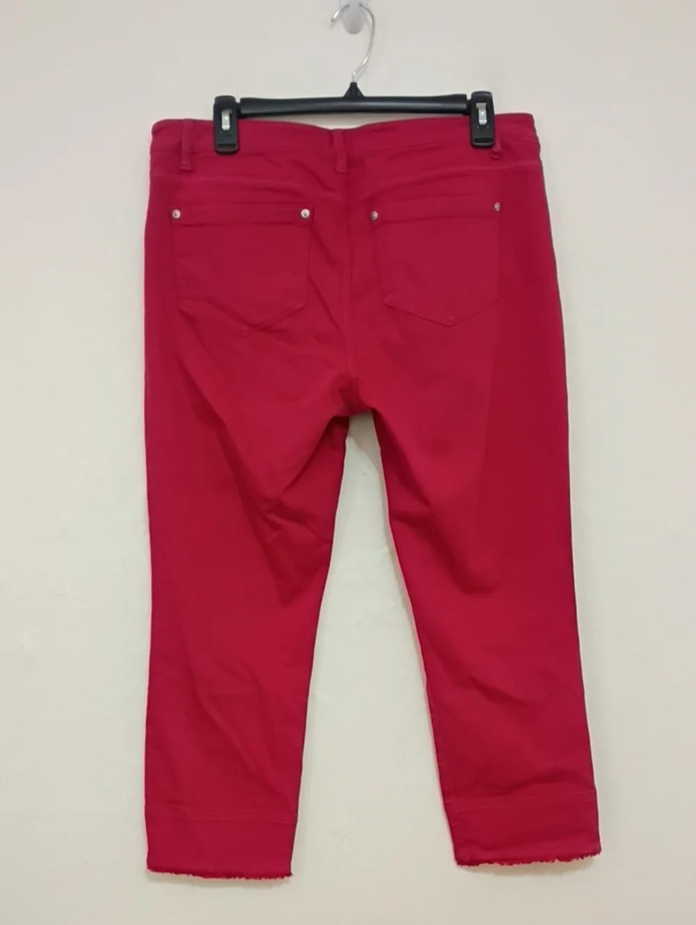 J Jill Denim Red Authentic Fit Cropped Mid Rise Jeans Size 10